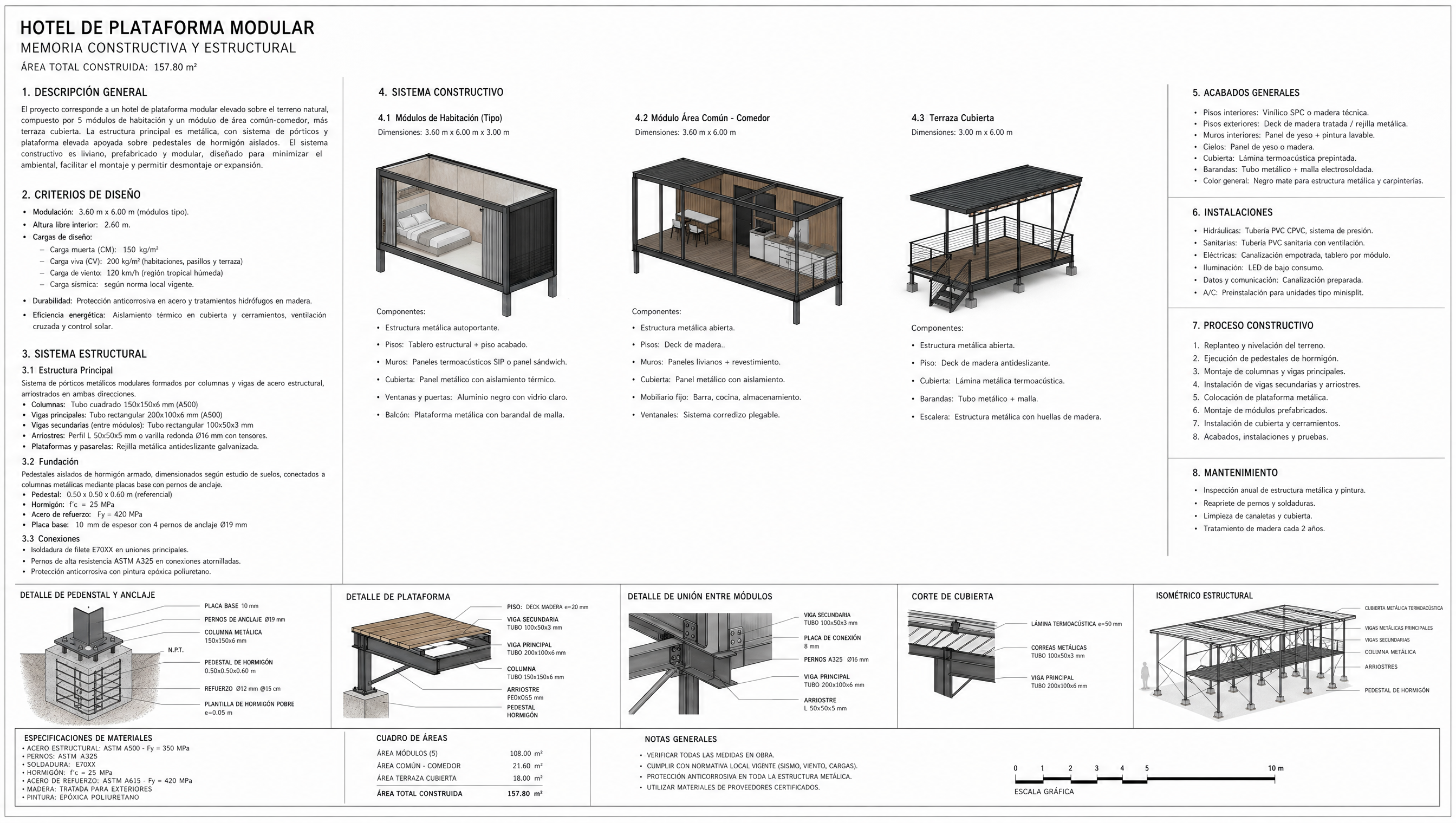 Memoria constructiva y estructural Hotel de Plataforma Modular